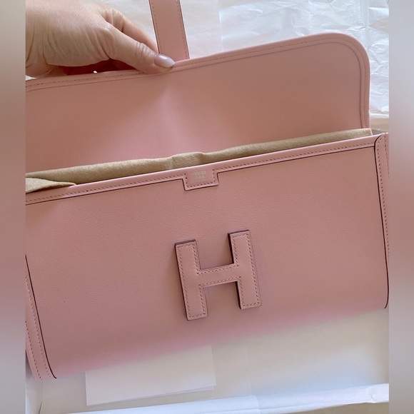 ❌SOLD❌ Authentic Hermès Jige Elan 29 Rose Sakura clutch - Picture 7 of 10